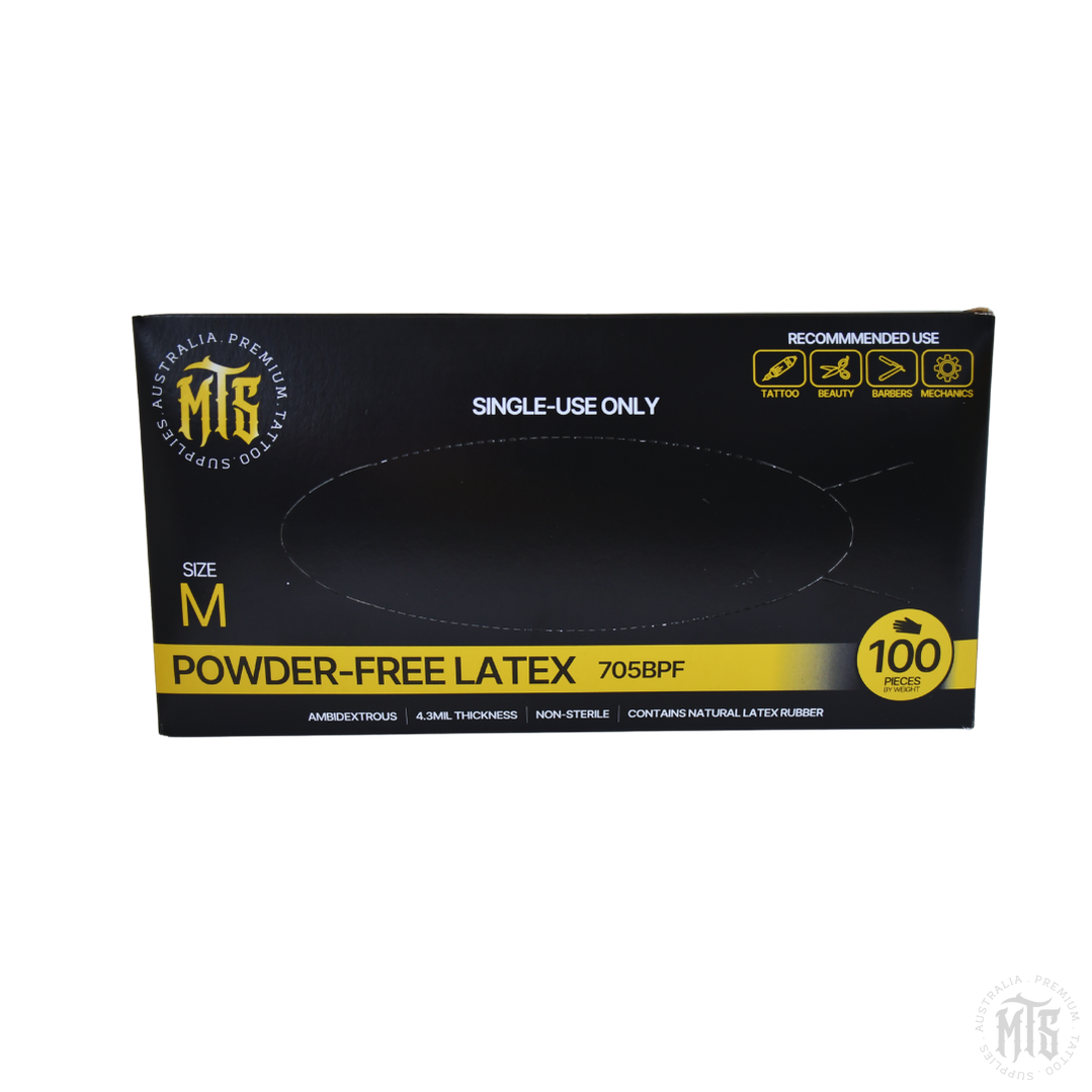 MTS Black Latex Gloves