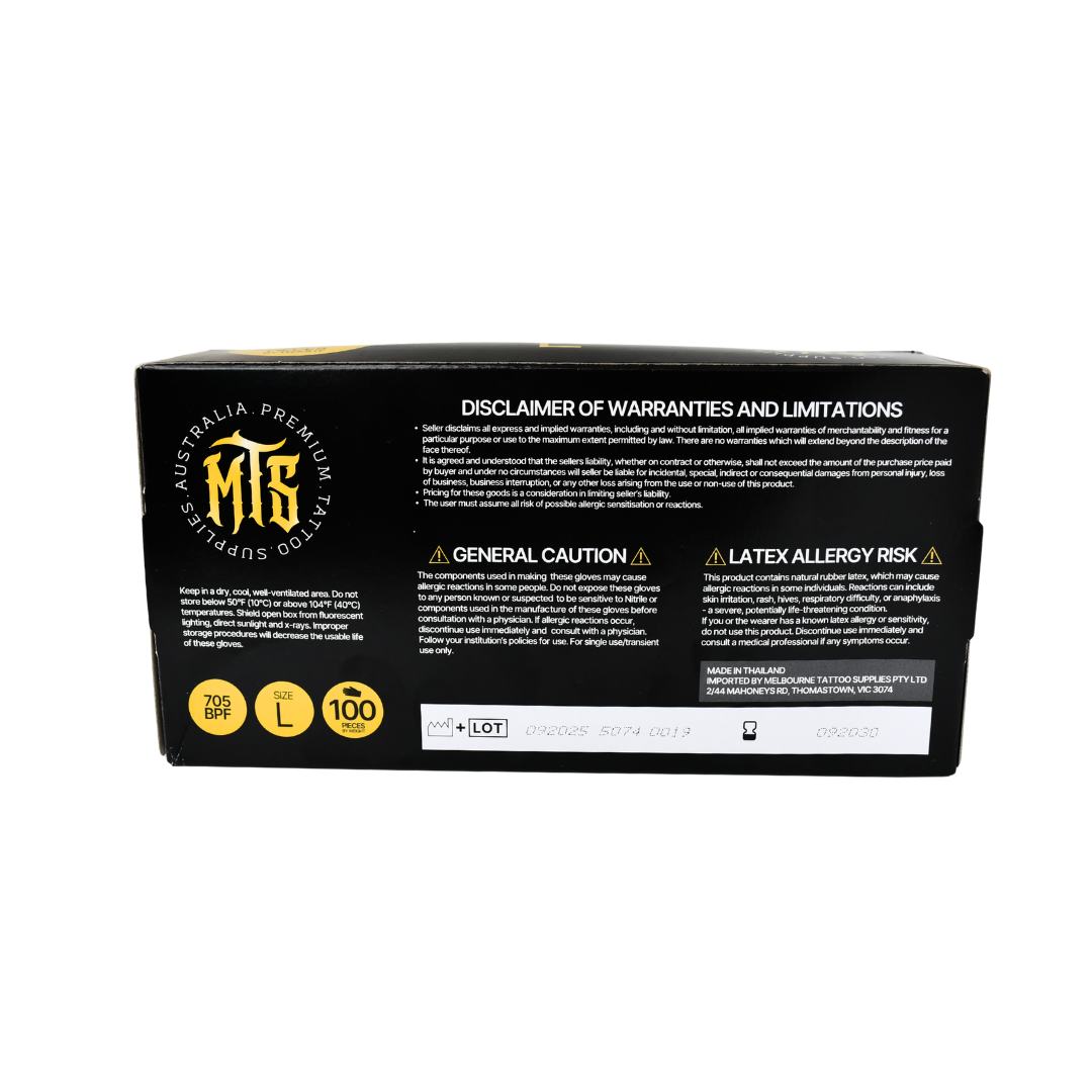 MTS Black Latex Gloves