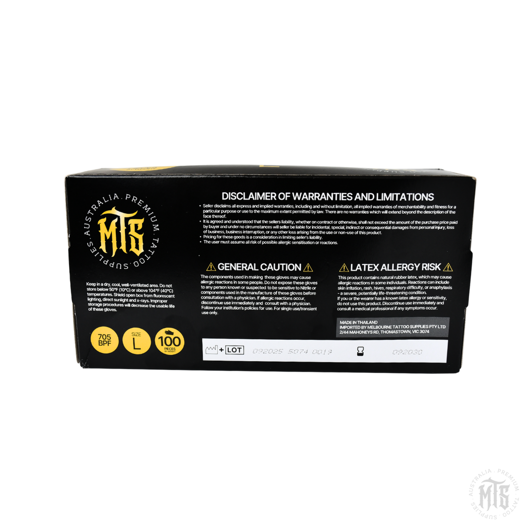MTS Black Latex Gloves
