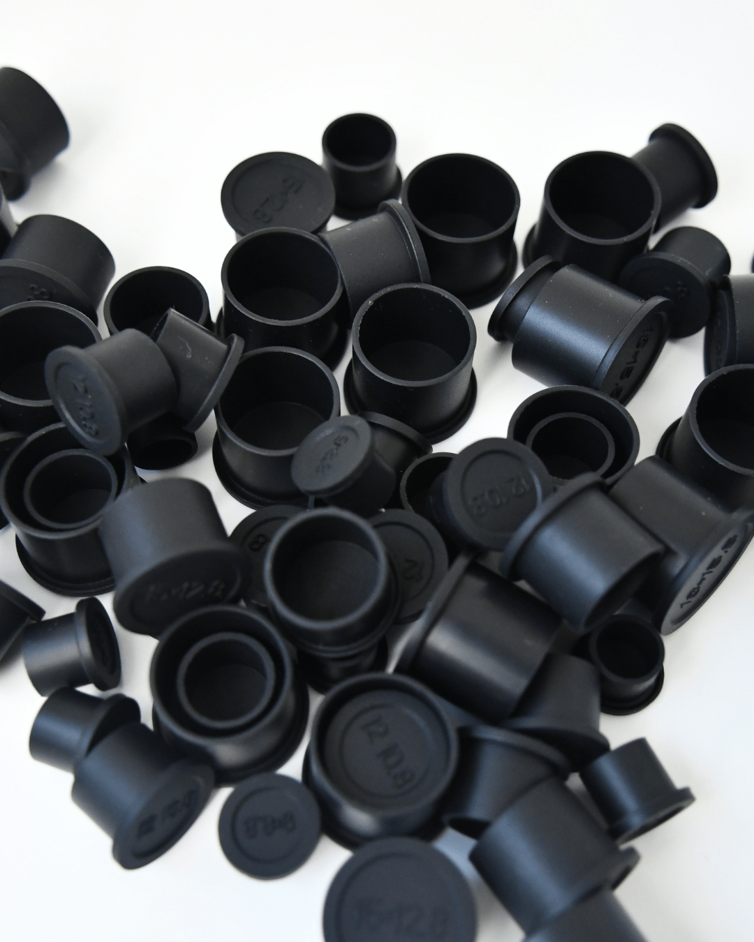 Ink Cups - Silicone Flat base caps