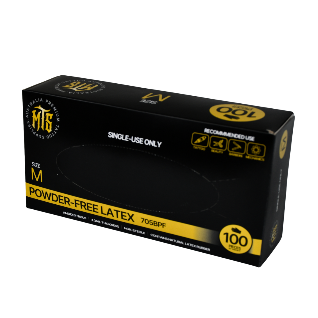 MTS Black Latex Gloves