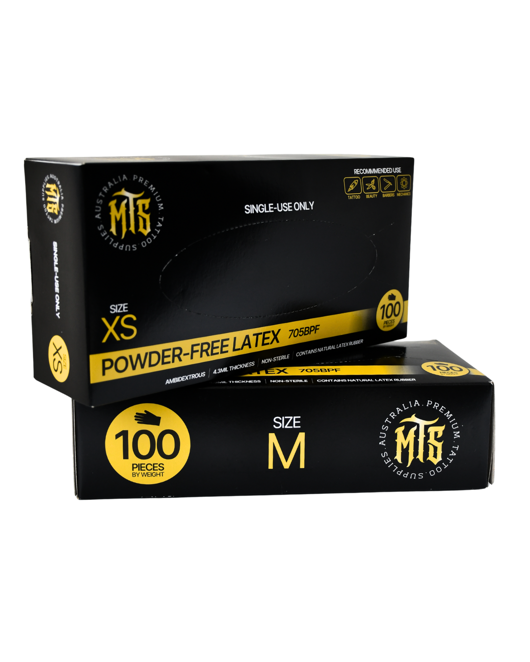 MTS Black Latex Gloves