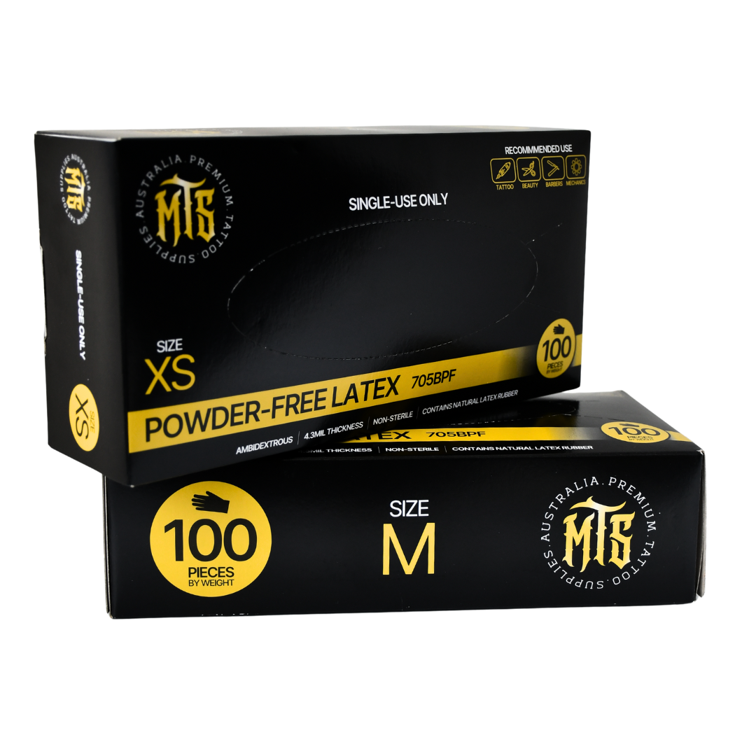 MTS Black Latex Gloves