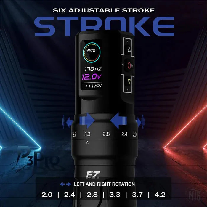 EZ P3 PRO Adjustable Stroke Wireless Pen Tattoo Machine