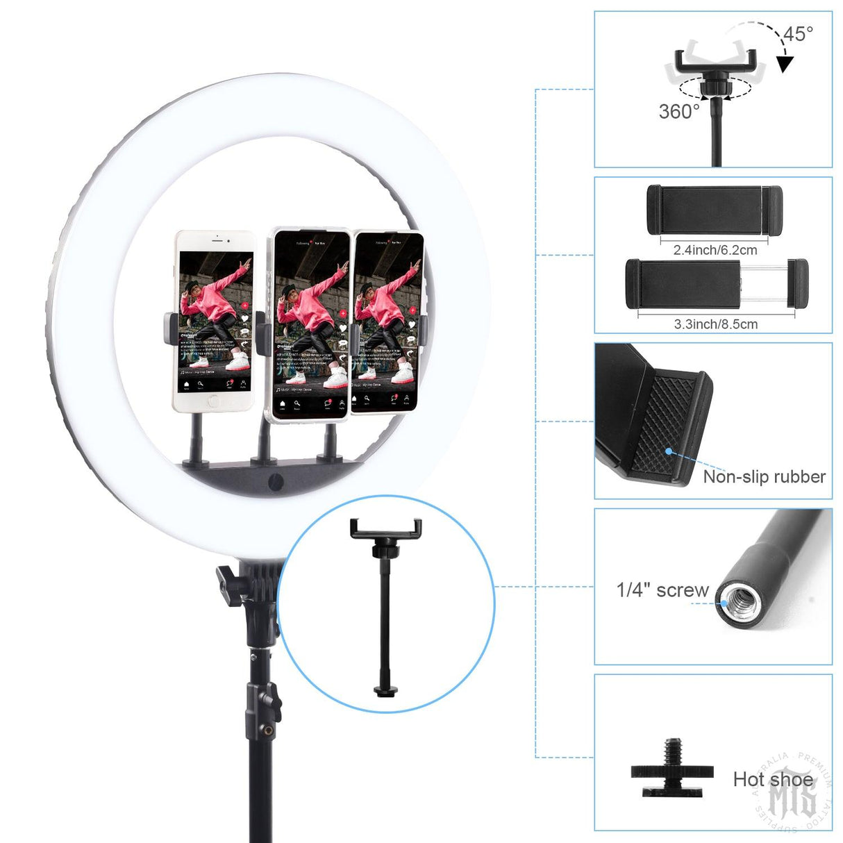 18" LED Ring Light w. Tripod