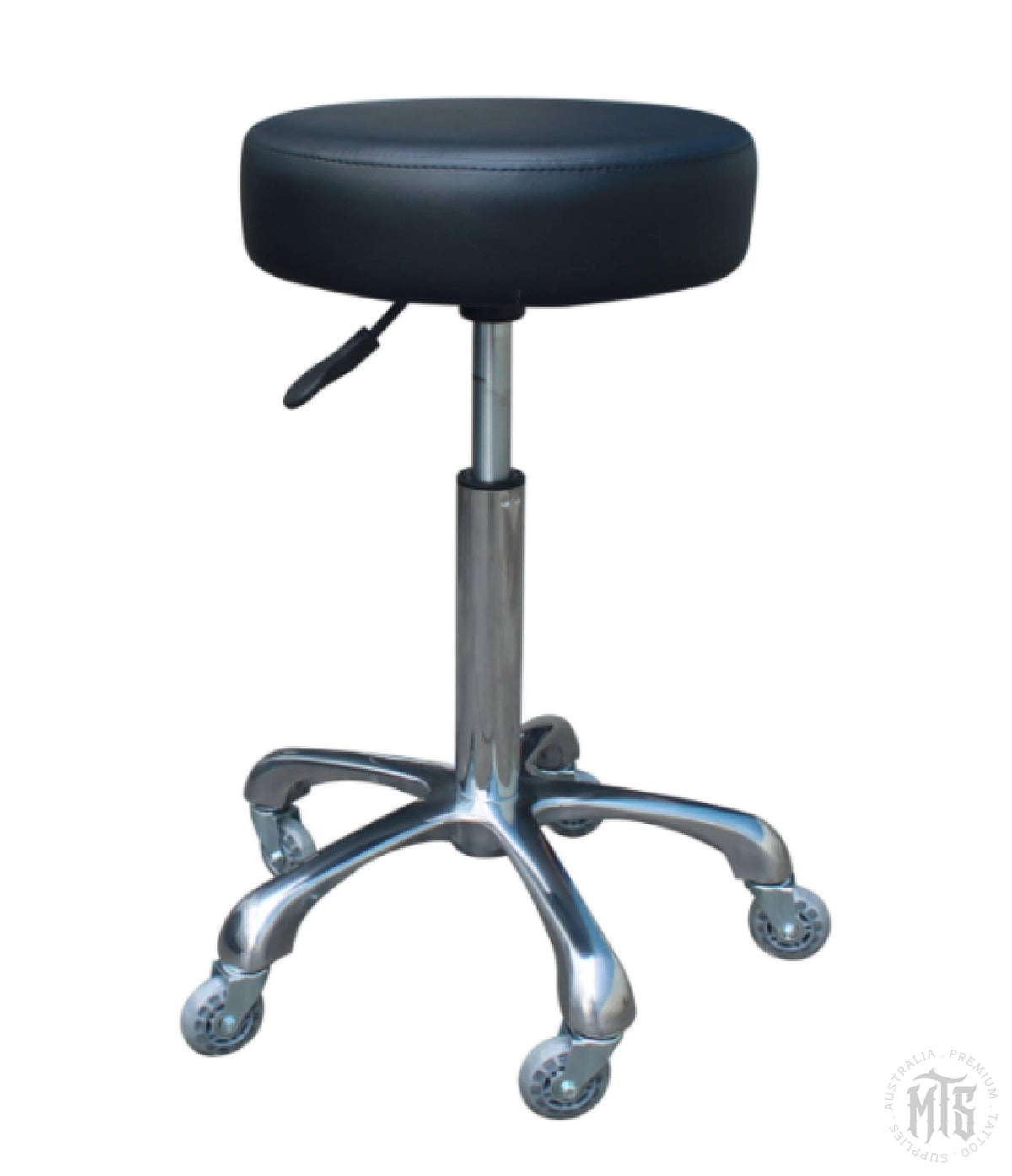 Abbey Luxe Stool Black ST01LP-Furniture-HBA-Melbourne Tattoo Supplies