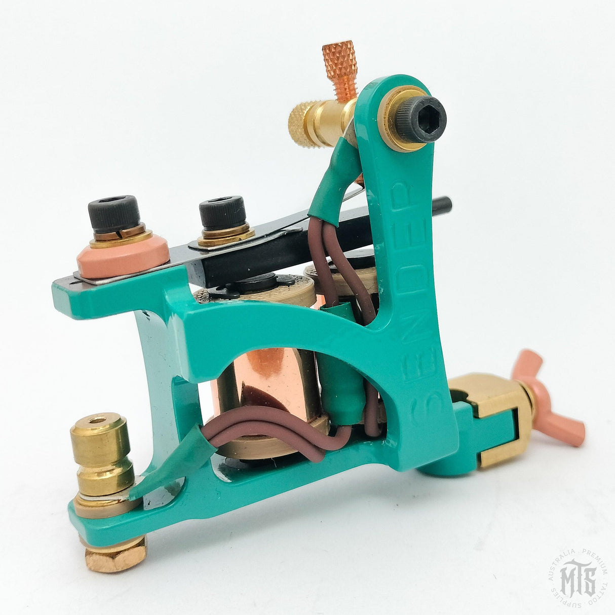 Braze-Up "Jonesy-esque" Zippy Liner - Teal/Shiny Copper - MARK SENDER-Tattooing Machines-Mark Sender-Melbourne Tattoo Supplies