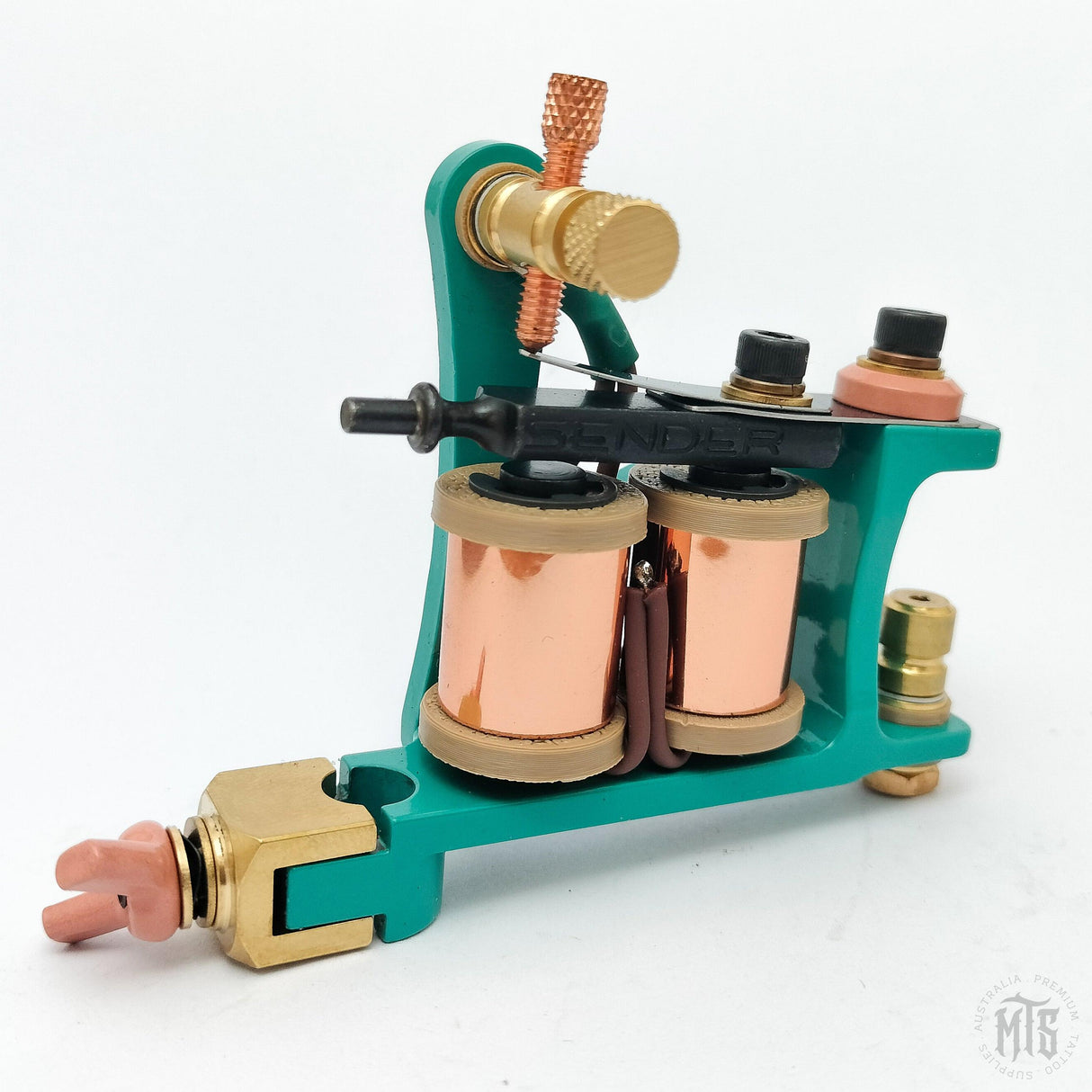 Braze-Up "Jonesy-esque" Zippy Liner - Teal/Shiny Copper - MARK SENDER-Tattooing Machines-Mark Sender-Melbourne Tattoo Supplies