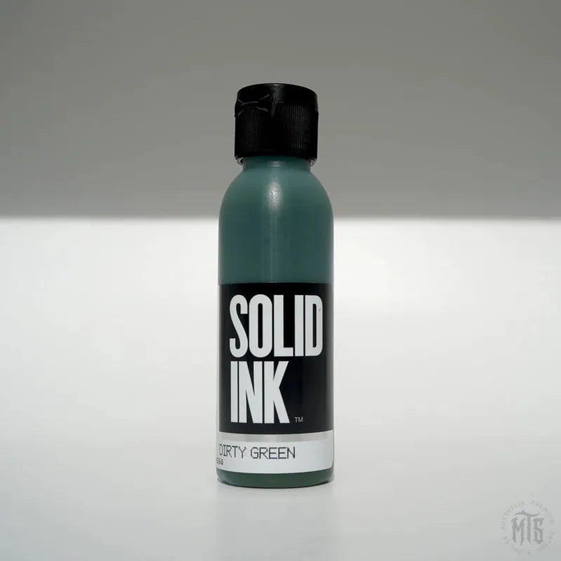 DIRTY GREEN - SOLID INK OLD PIGMENTS - 2OZ-tattoo ink-Solid Ink-Melbourne Tattoo Supplies