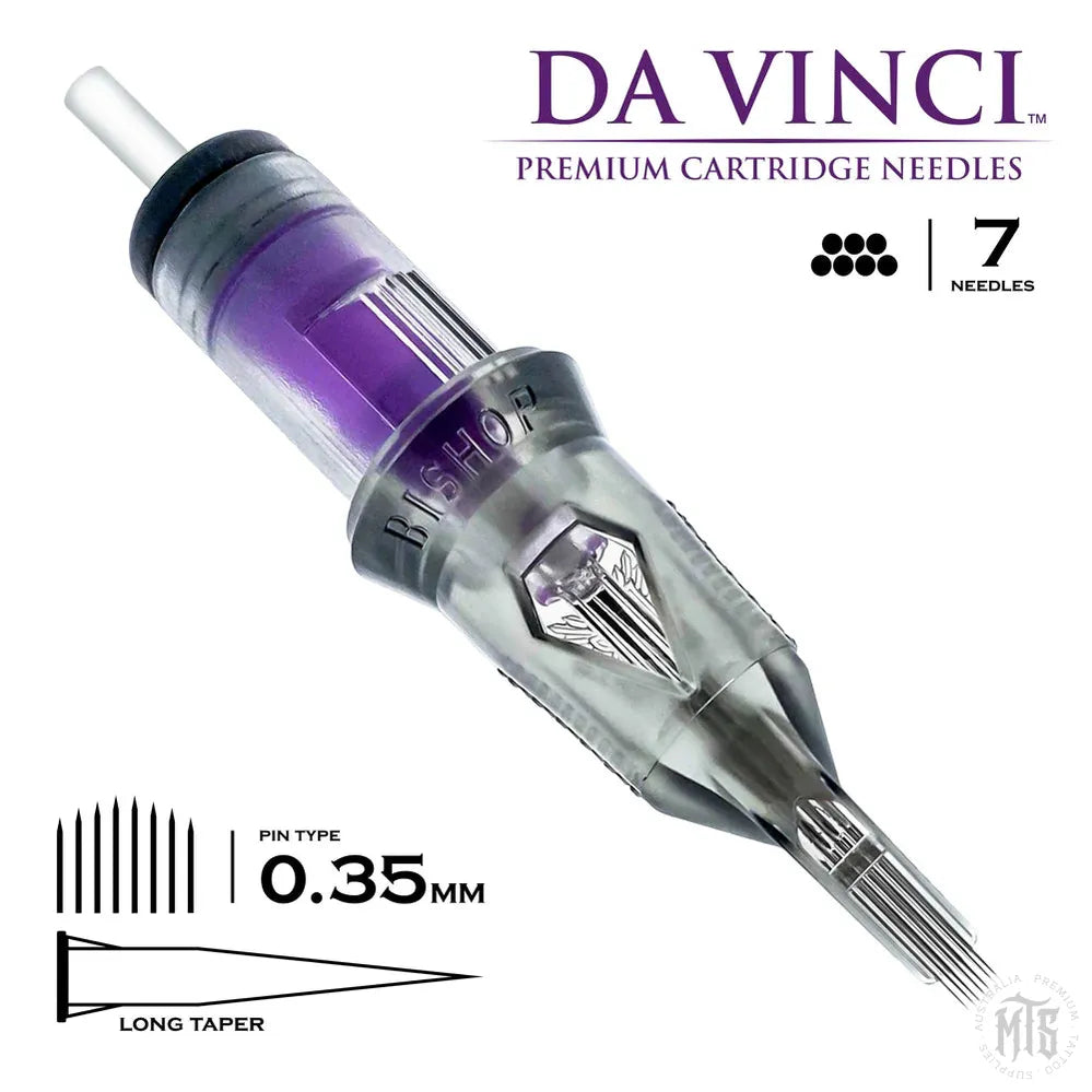 Da Vinci V2 Cartridge Curved Magnum-Tattoo Needles-Bishop-12 / .35mm-07CM-Long-Melbourne Tattoo Supplies