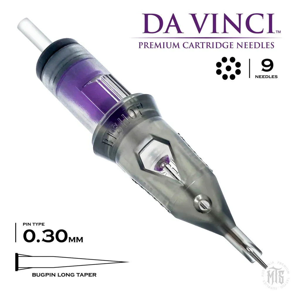 Da Vinci V2 Cartridge Round Liner-Tattoo Needles-Bishop-10 / .30mm-09RL-Melbourne Tattoo Supplies