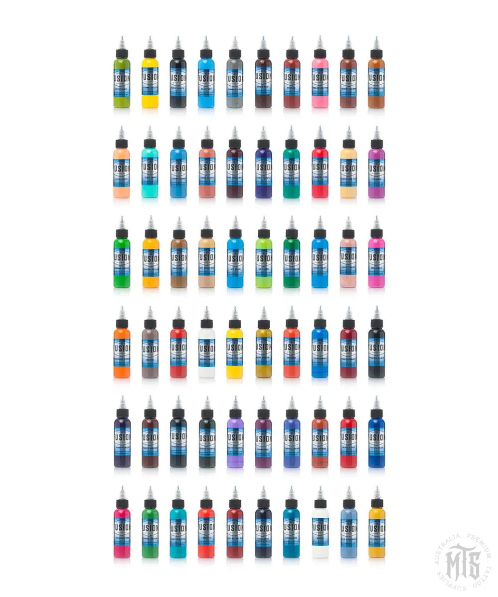Fusion Ink - 60 Colour Set 1oz-tattoo ink-Fusion Ink-Melbourne Tattoo Supplies