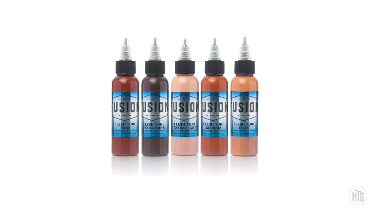 Fusion Ink - Flesh Tone 5 Colour Set-tattoo ink-Fusion Ink-1oz-Melbourne Tattoo Supplies
