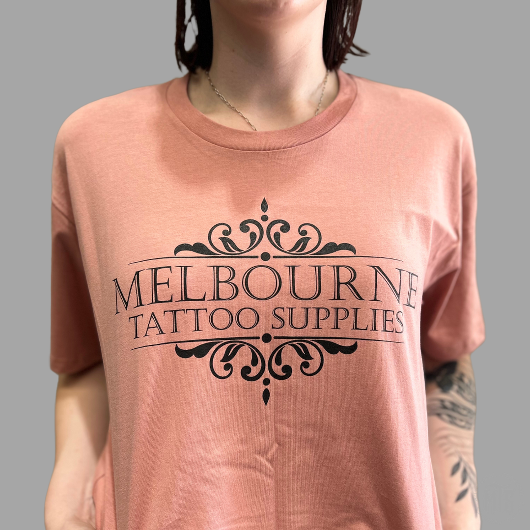 MTS Classic logo Tee-Merch-Ausmerch-S-Black / white print-Melbourne Tattoo Supplies