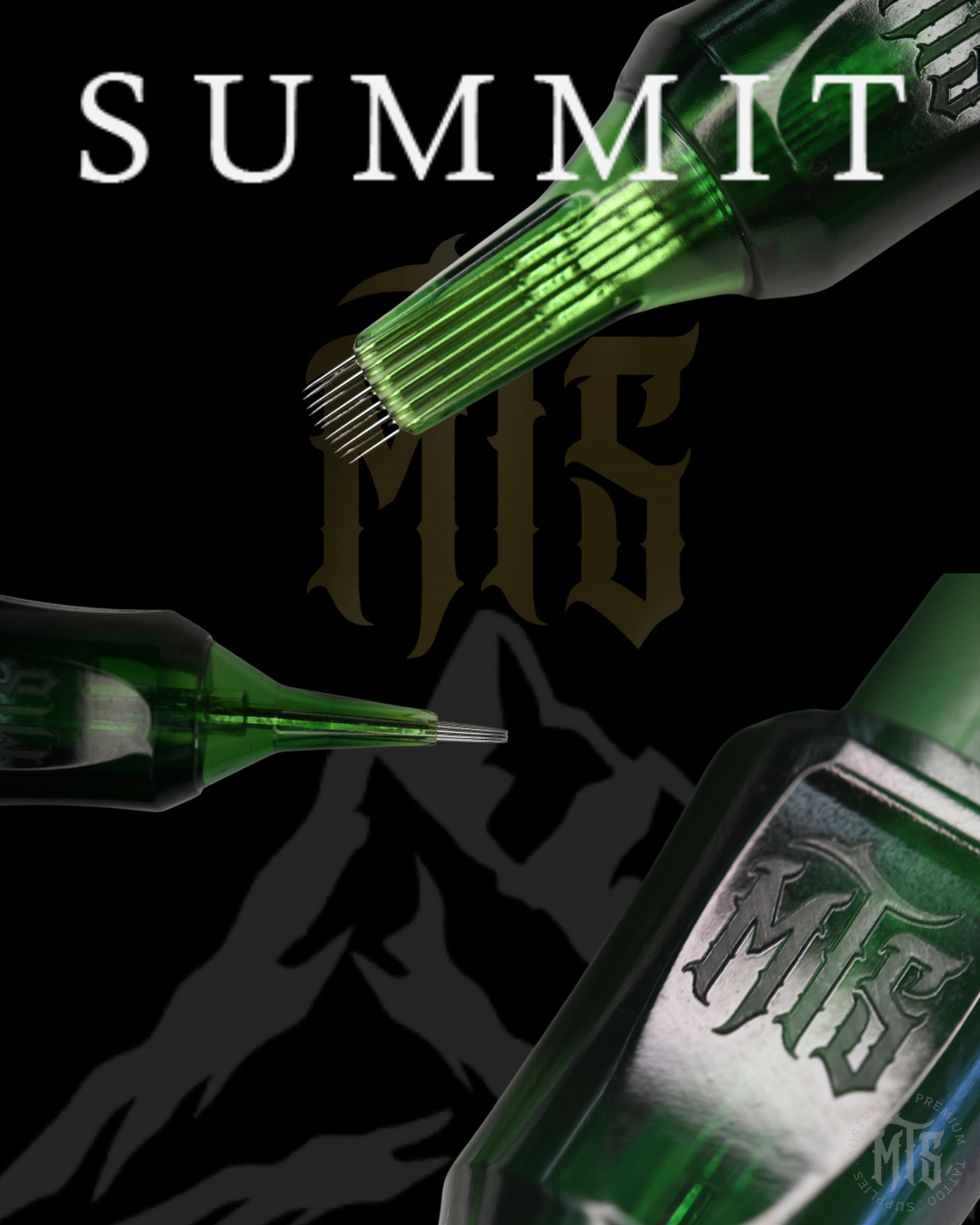 MTS SUMMIT Curved Magnum - Needle Cartridge-Tattoo Needles-MTS SUMMIT-12 / .35mm-05CM-Melbourne Tattoo Supplies
