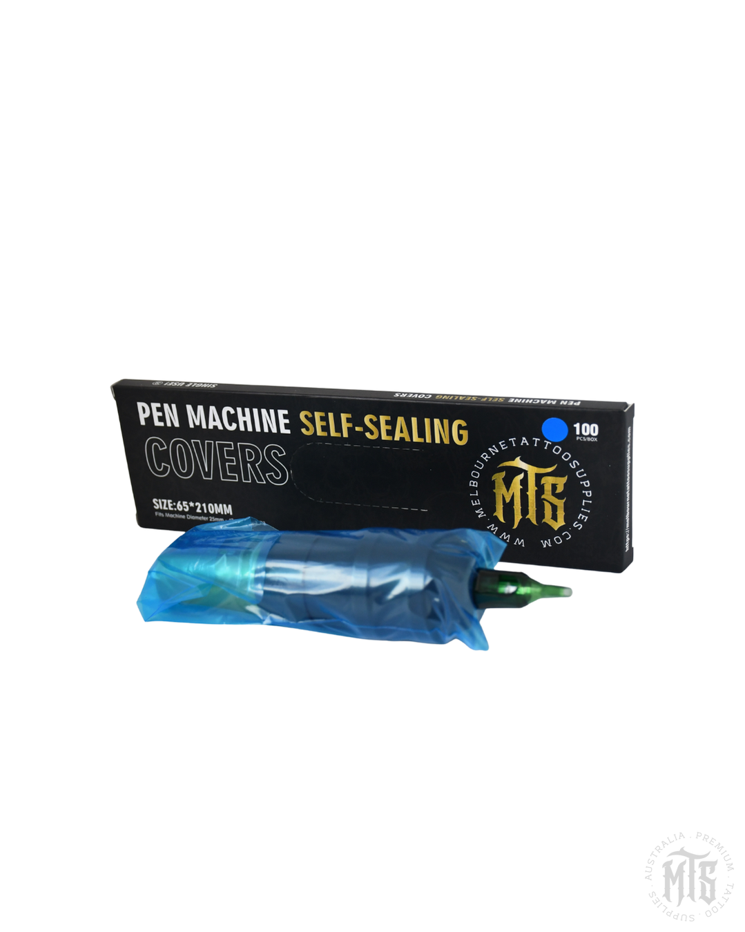 MTS Self sealing pen machine cover bags-Consumables-MTS-65mm x 180mm (grey)-Melbourne Tattoo Supplies