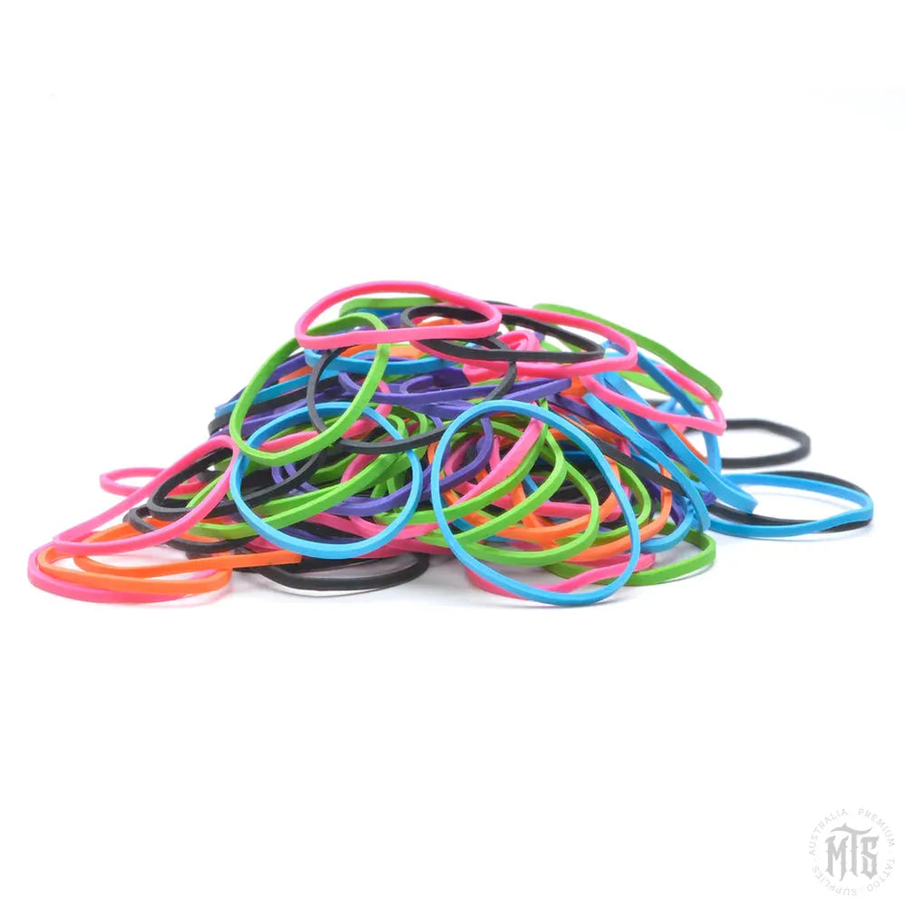 Rubber Bands-Tattoo Supplies-AVA-Rainbow (mixed)-Melbourne Tattoo Supplies