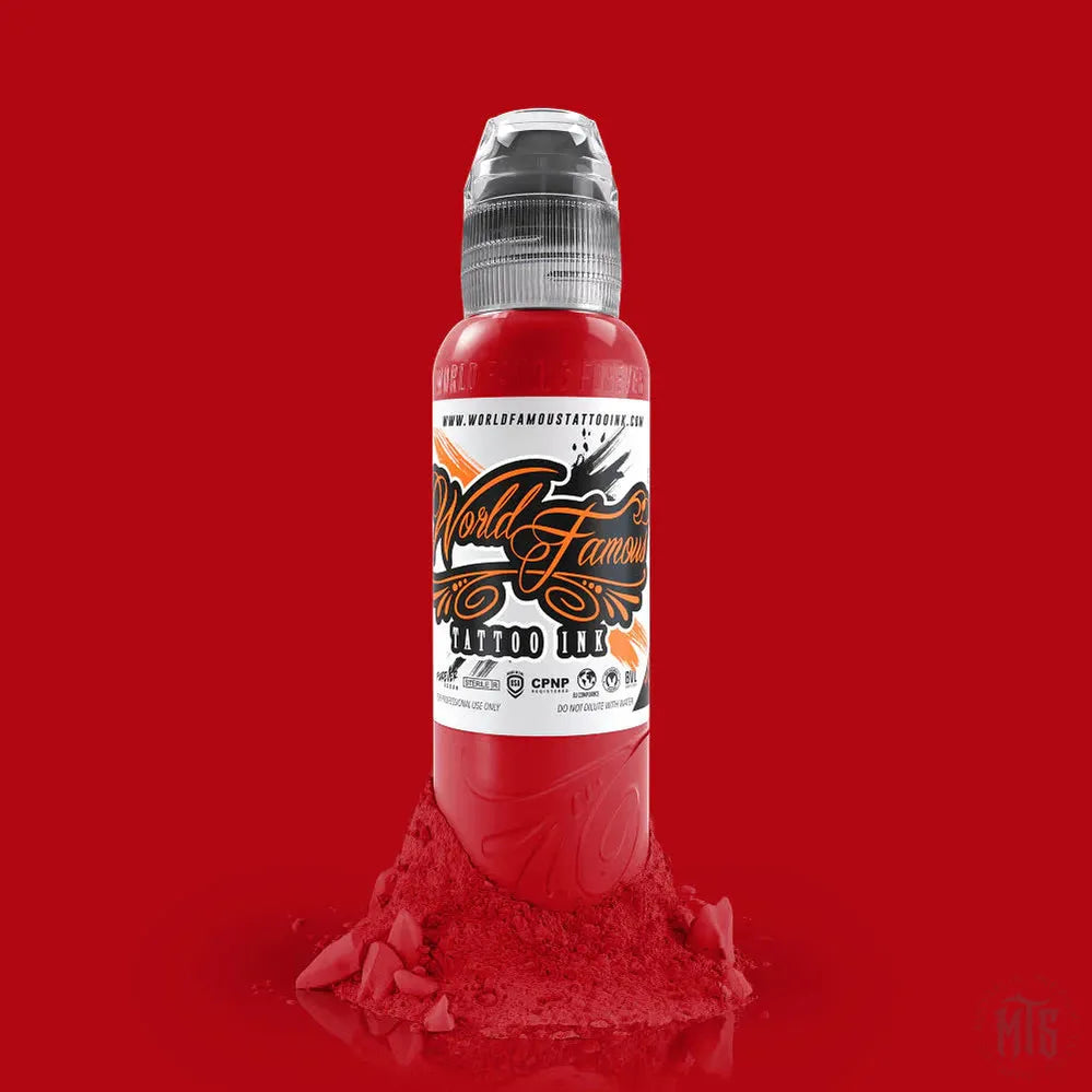 SAILOR JERRY RED - WORLD FAMOUS-tattoo ink-World Famous-1oz-Melbourne Tattoo Supplies