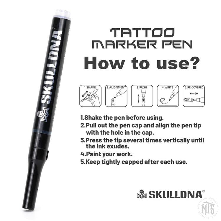 SKULLDNA TATTOO MARKER PEN-Tattoo Supplies-AVA-Single Marker-Melbourne Tattoo Supplies