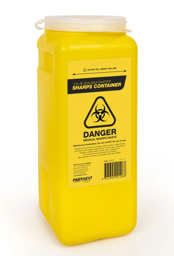 1.4L Sharps Hazard Container