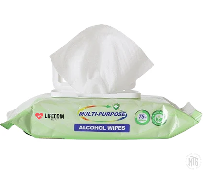 Lifecom Alcohol Wipes - Pack of 50 Wipes