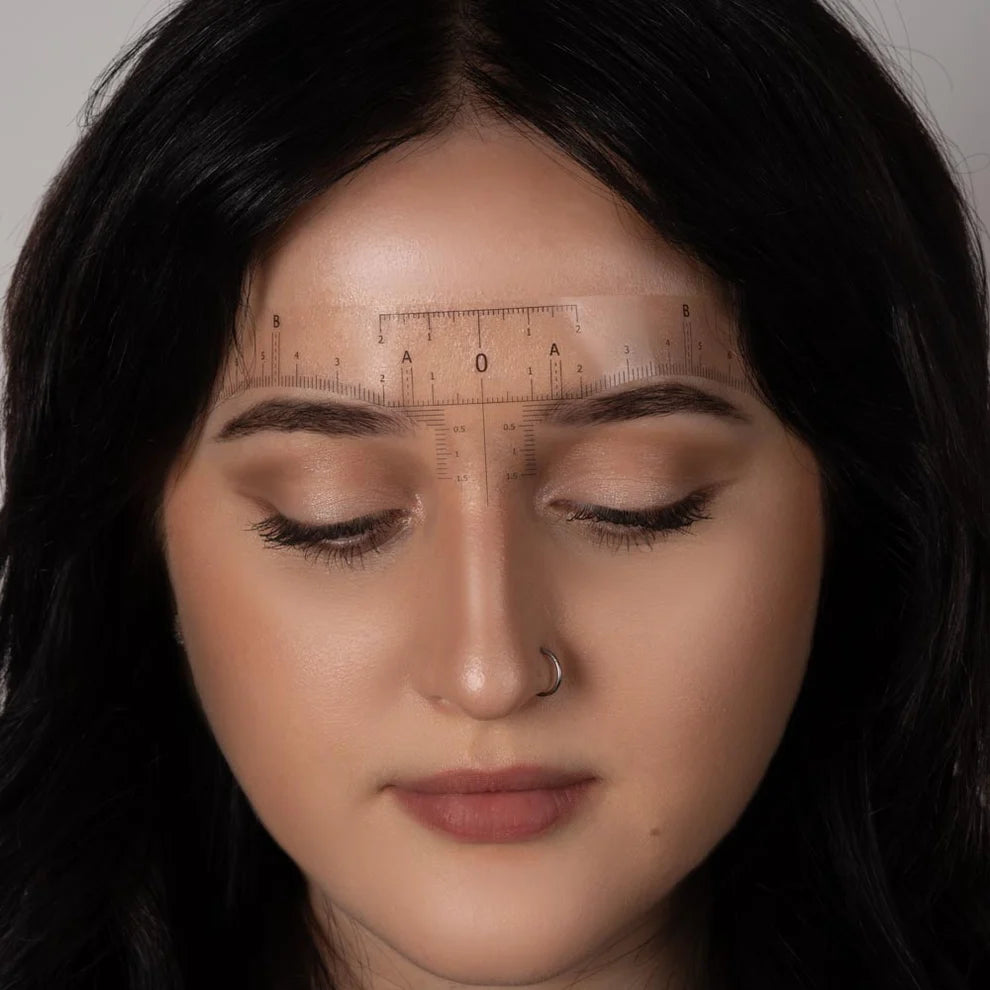 Disposable Eyebrow Ruler Stickers — Roll of 50