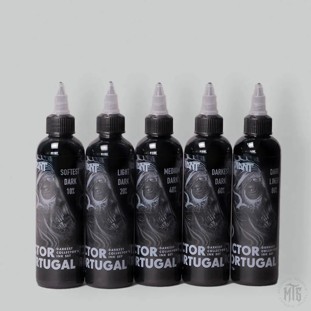 Victor Portugal Darkest Shading set - Radiant colors-tattoo ink-Radiant Ink-4oz-Melbourne Tattoo Supplies