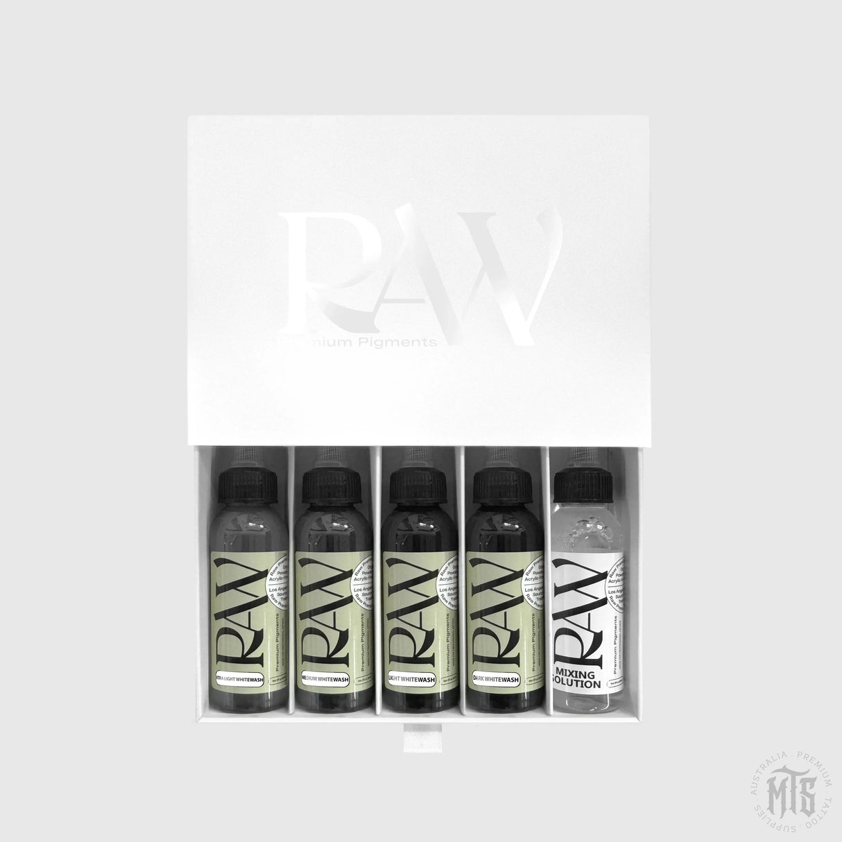 White Wash Set - Raw-tattoo ink-Raw Pigments-1oz-Melbourne Tattoo Supplies