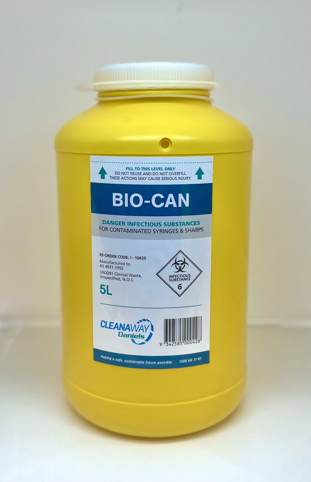 5L SHARPS HAZARD CONTAINER