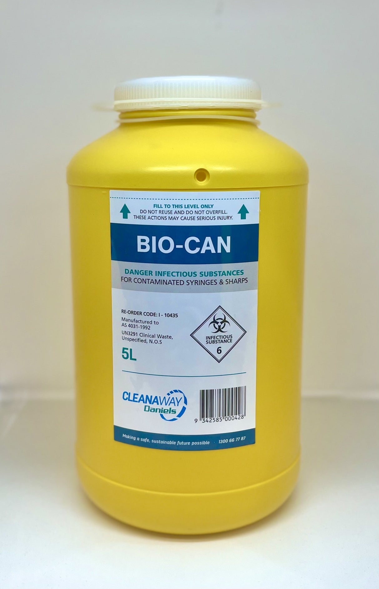 5L SHARPS HAZARD CONTAINER