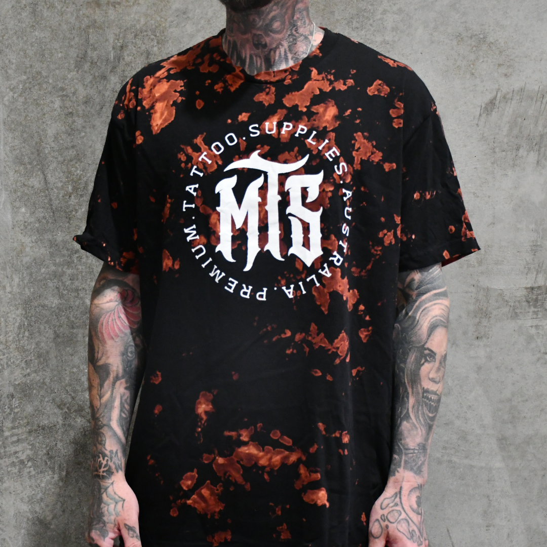 MTS - BLEACH SPLATTER WHITE LOGO TEE