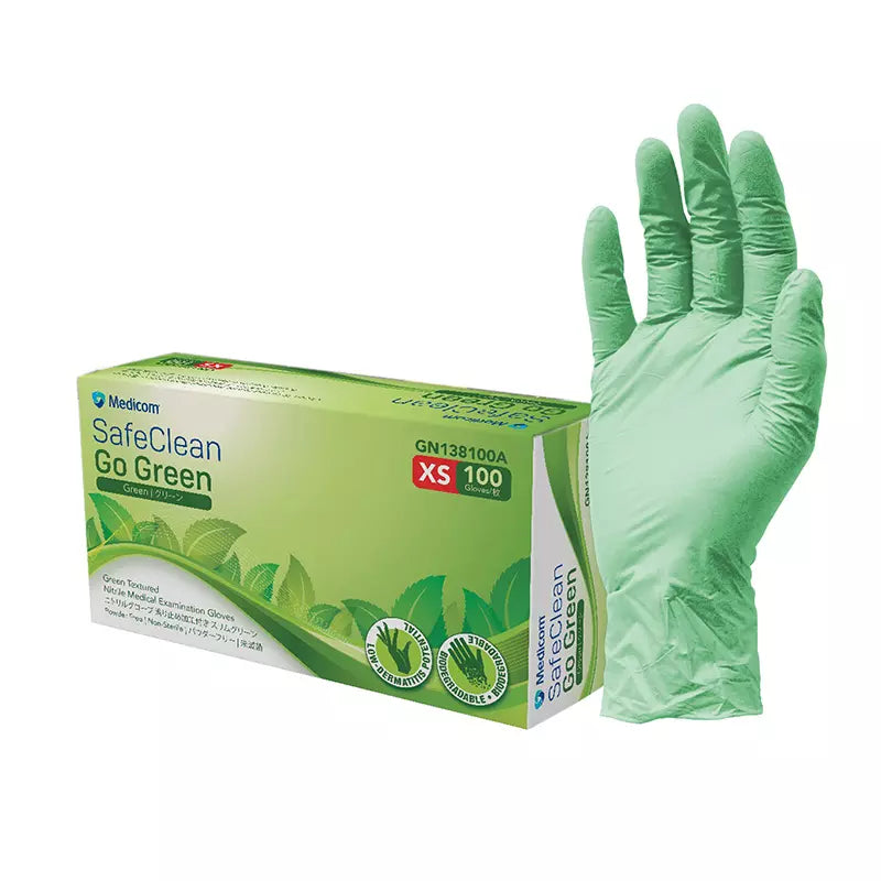 Biodegradable Green Nitrile PF Gloves