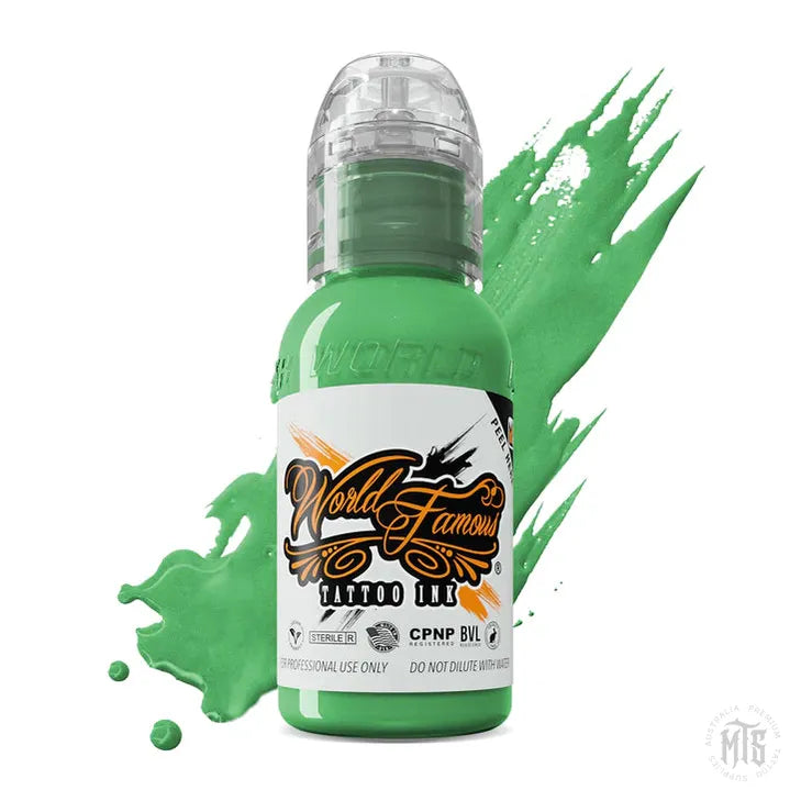 IRELAND GREEN - WORLD FAMOUS OUT OF DATE-tattoo ink-World Famous-Melbourne Tattoo Supplies