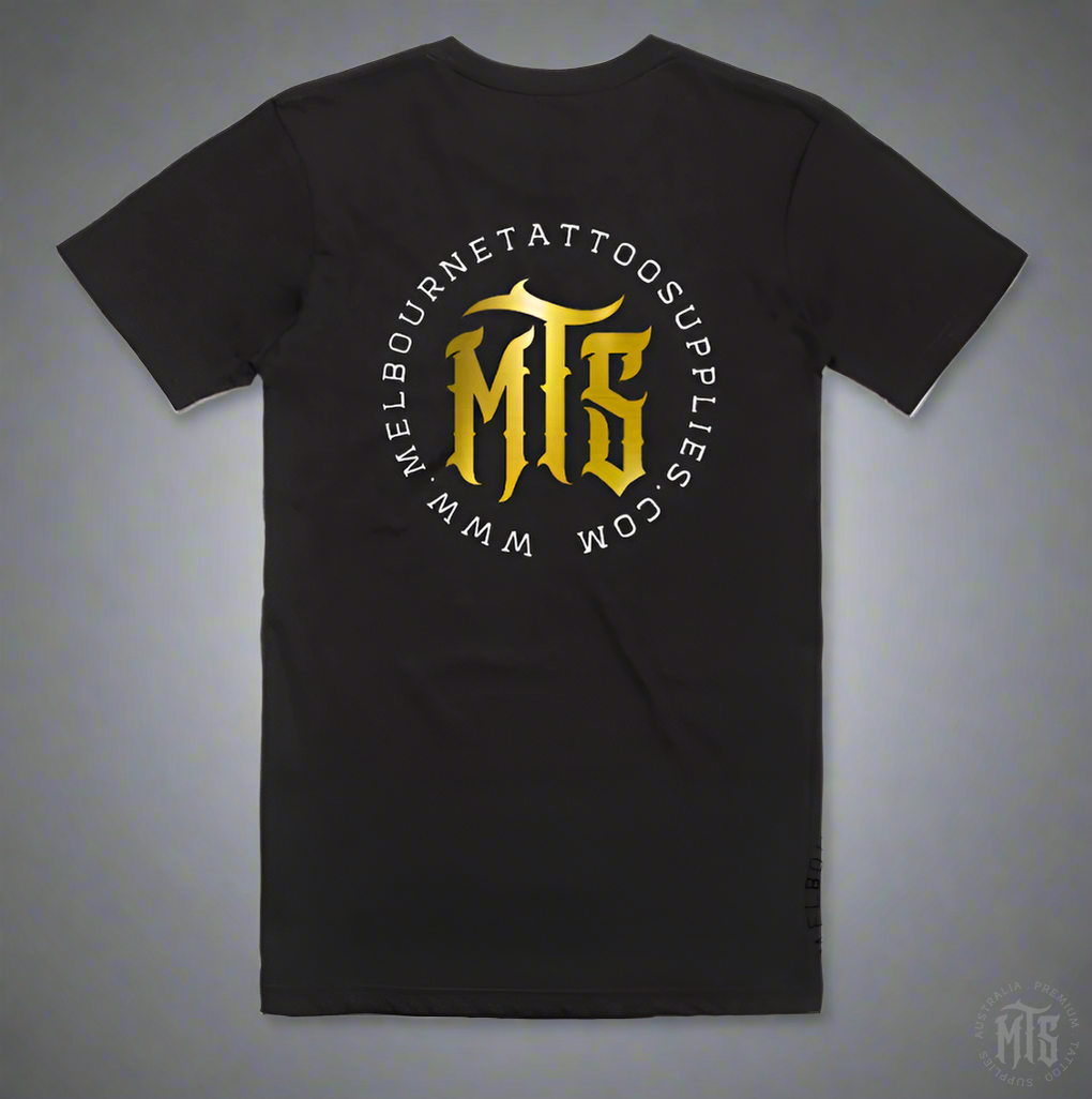 MTS - GOLD LOGO TEE-Merch-Ausmerch-S-Melbourne Tattoo Supplies