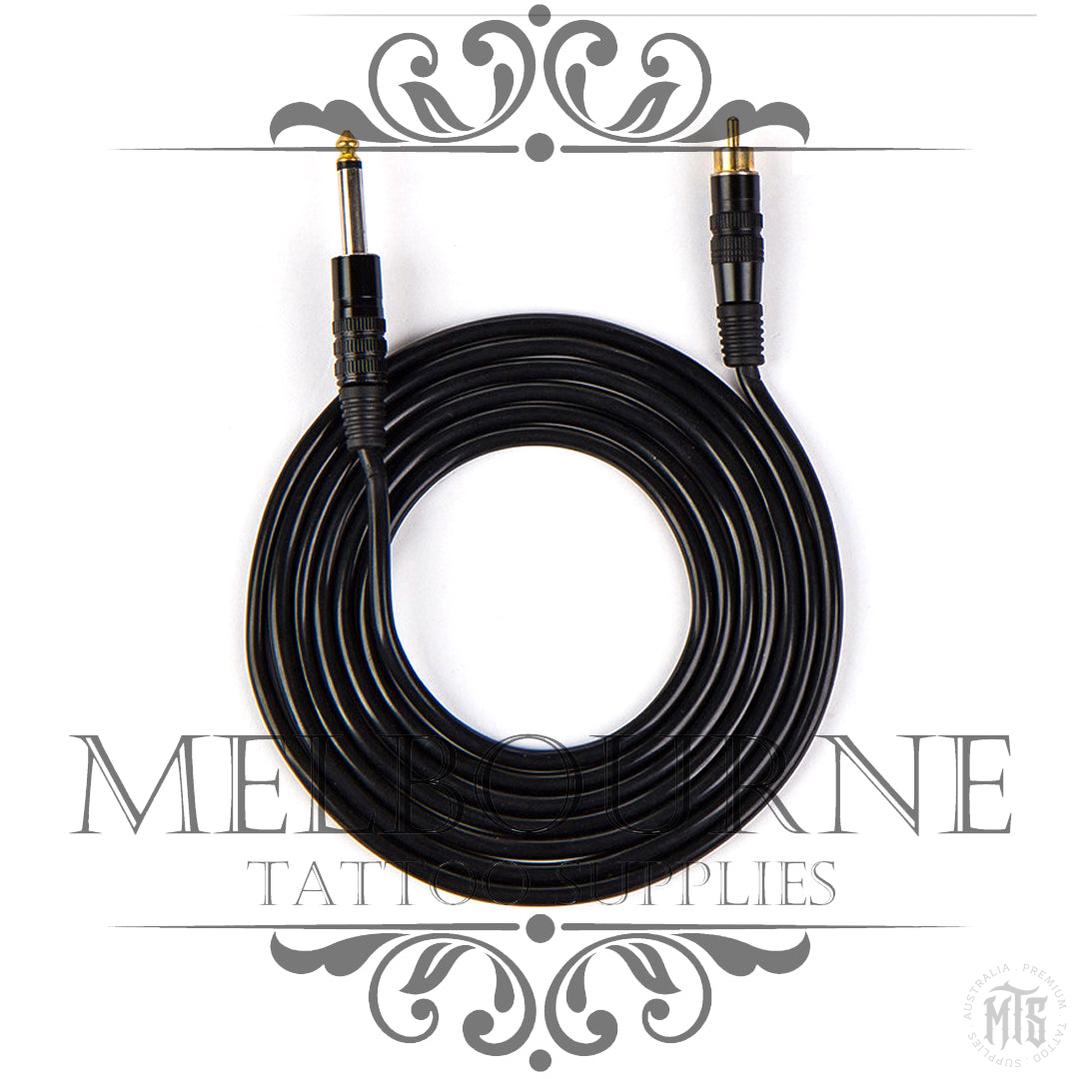 Straight RCA clip cord 1.8m-Tattoo Supplies-Generic-Melbourne Tattoo Supplies