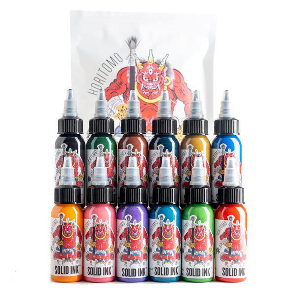 Solid Ink HORITOMO 1oz set 12 colors tattoo ink