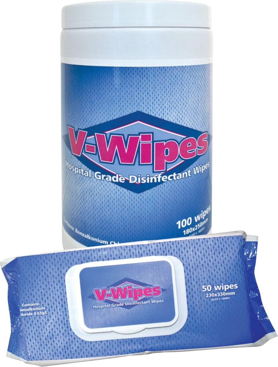 V-wipes hospital grade disinfectant