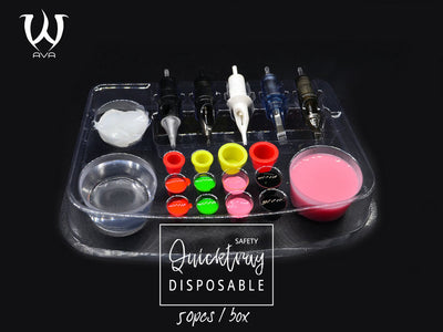 Disposable tattoo quick tray