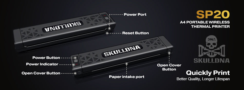 SKULLDNA Bluetooth stencil printer