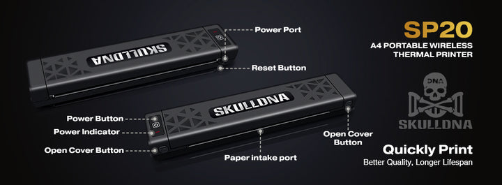 SKULLDNA Bluetooth stencil printer