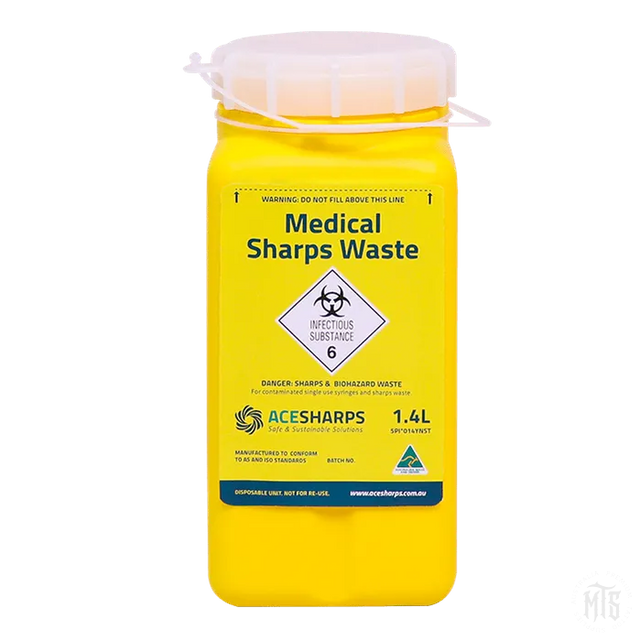 1.4L Medical Sharps Container-Consumables-Inked expo-Melbourne Tattoo Supplies