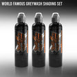 3 BOTTLE GREY WASH SET - WORLD FAMOUS-tattoo ink-World Famous-4oz full set-Melbourne Tattoo Supplies