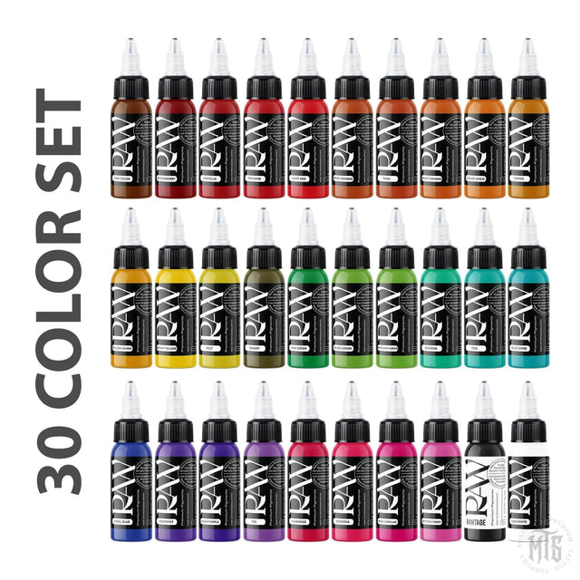 30 Color set - Raw-tattoo ink-Raw Pigments-1oz-Melbourne Tattoo Supplies