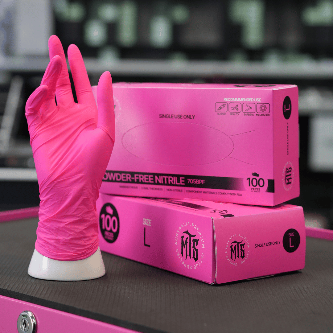 MTS Pink Nitrile Gloves
