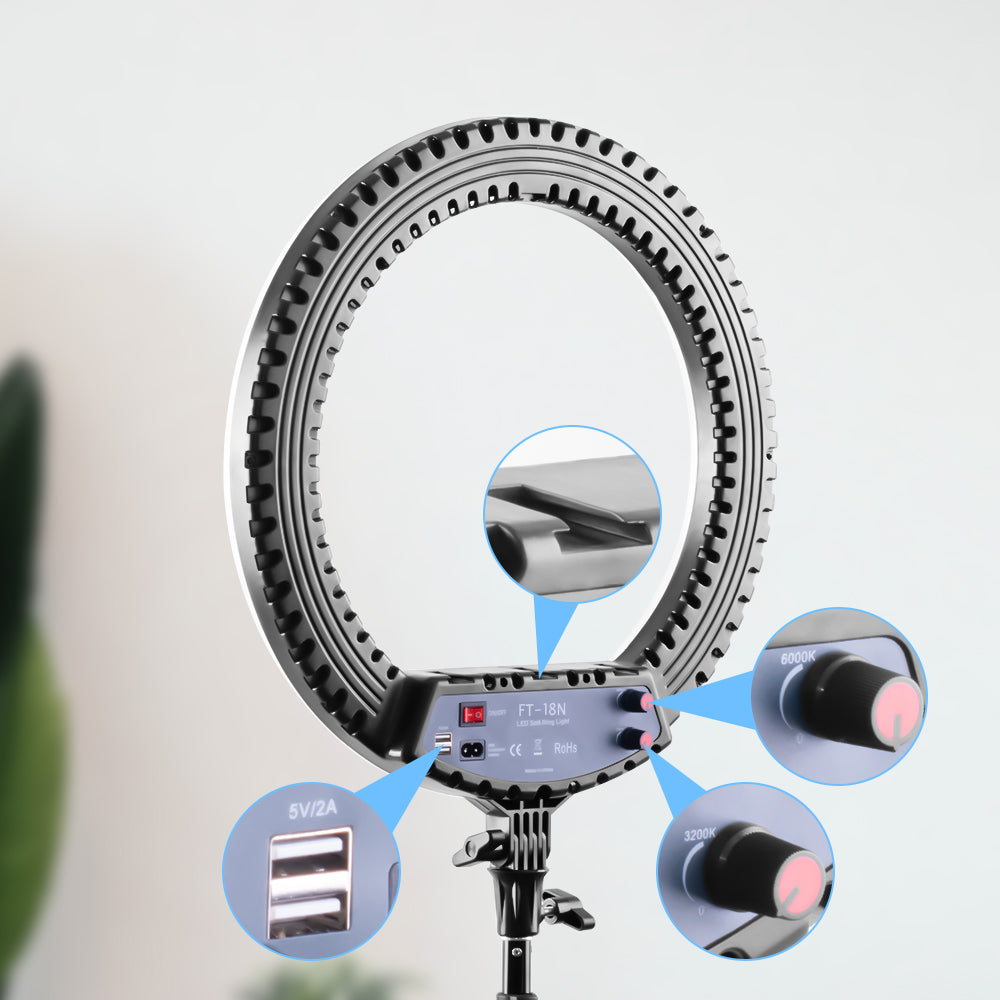 18" LED ring light lamp