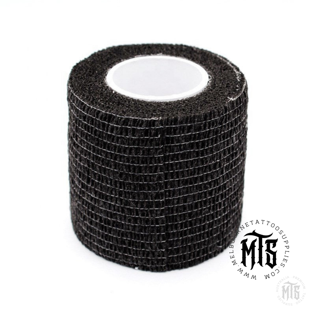 5cm Cohesive Bandage - Coflex Tape - Grip Tape-Consumables-Generic-Black-single-Melbourne Tattoo Supplies