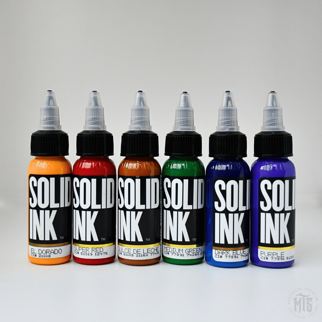 6 Colour Trad Set - Solid Ink-tattoo ink-Solid Ink-Melbourne Tattoo Supplies