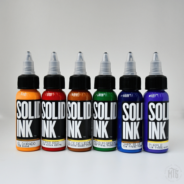 6 Colour Trad Set - Solid Ink-tattoo ink-Solid Ink-Melbourne Tattoo Supplies