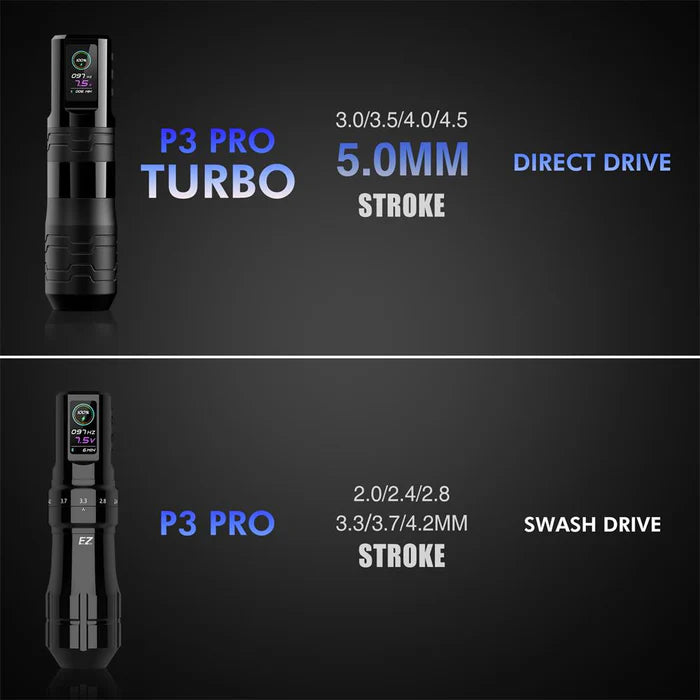 EZ P3 PRO TURBO WIRELESS BATTERY TATTOO PEN MACHINE