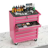Pink 7 Drawer trolley